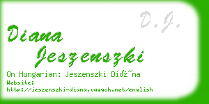 diana jeszenszki business card